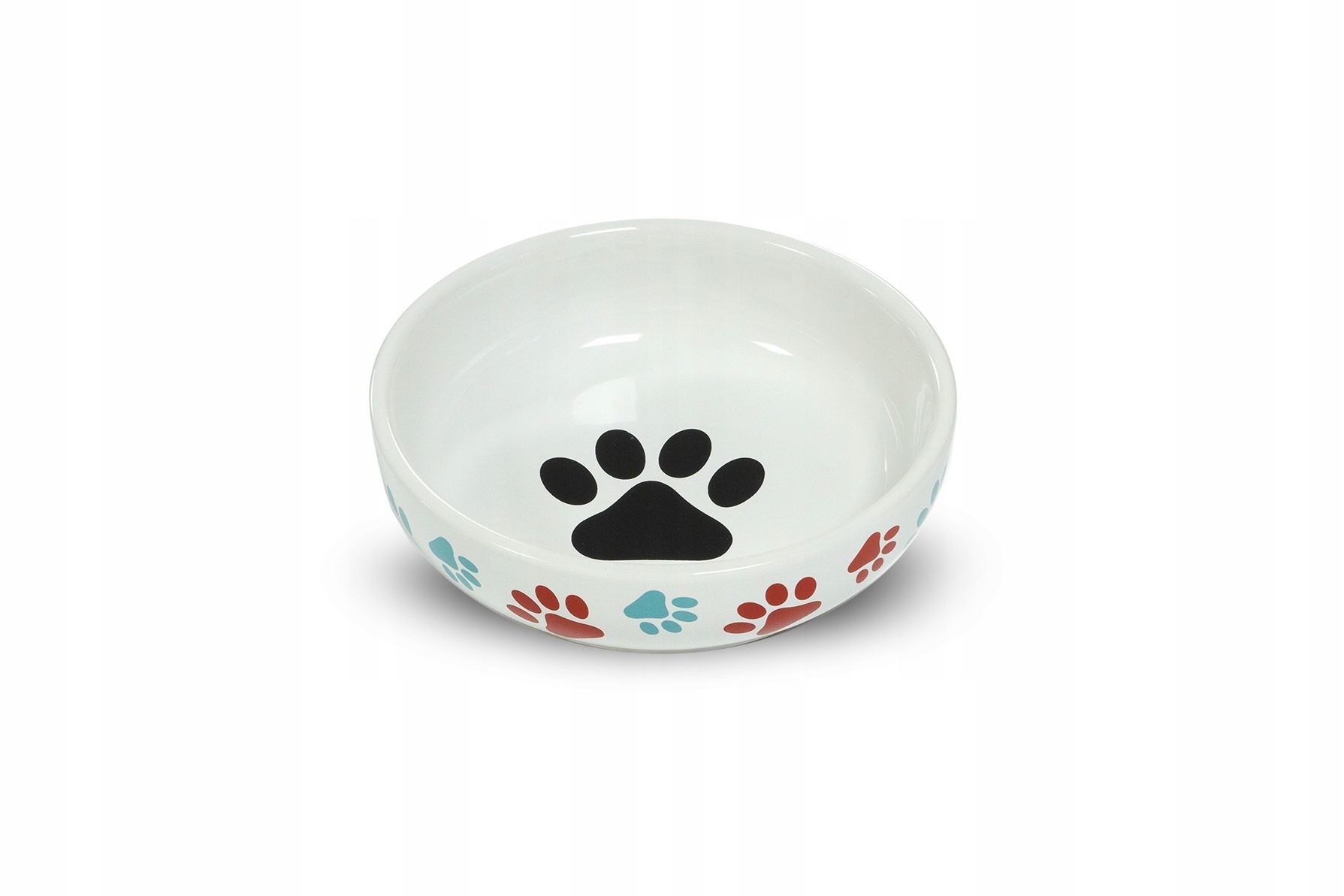 

Miska ceramiczna Yarro - biała w kolorowe łapki