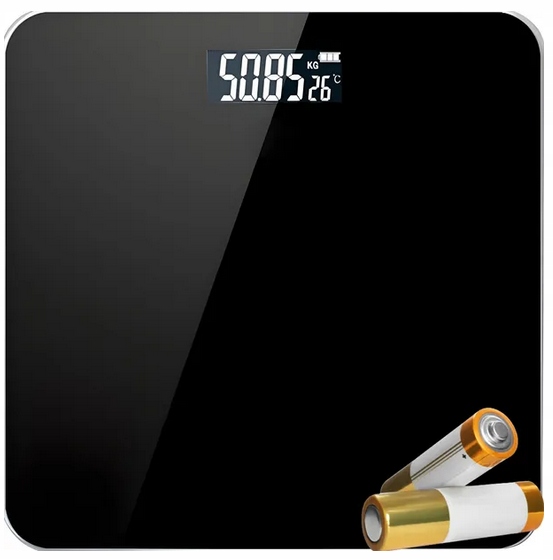 WAGA ŁAZIENKOWA WYŚWIETLACZ LCD POMIAR WAGI TEMPERATURY CZARNA MAX 180KG Marka inna