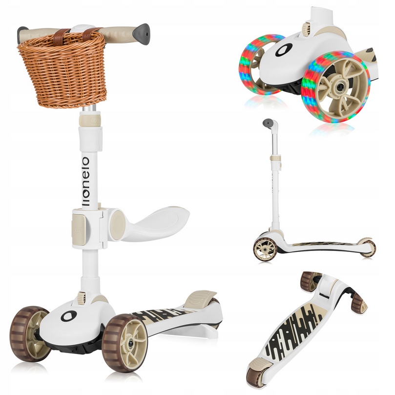 Lionelo Franky Hulajnoga balansowa 2w1 Beige