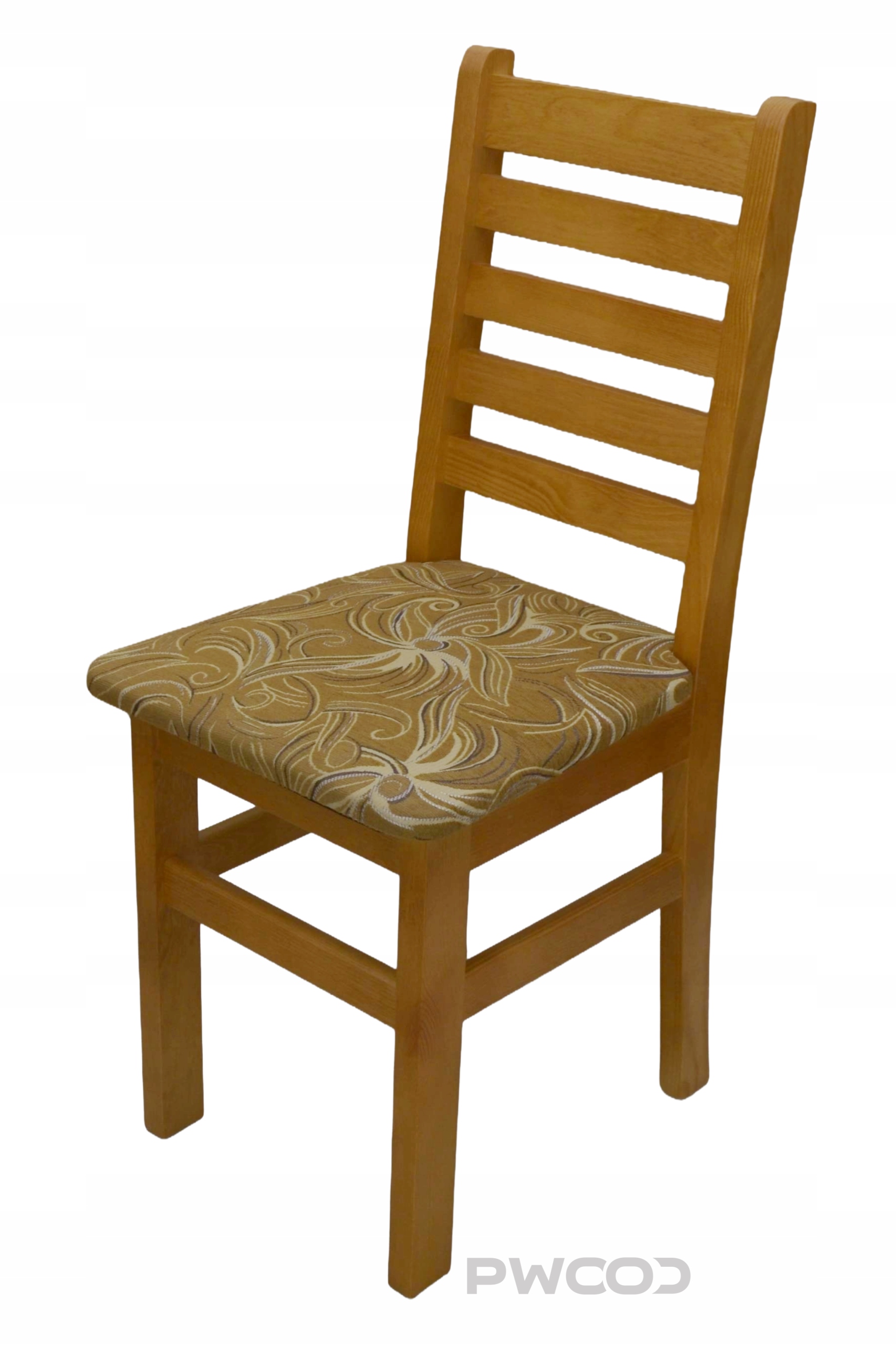 Dřevěné Čalouněné Křeslo barva olše, horizontální Dh, čalounění, květiny, béžová barva