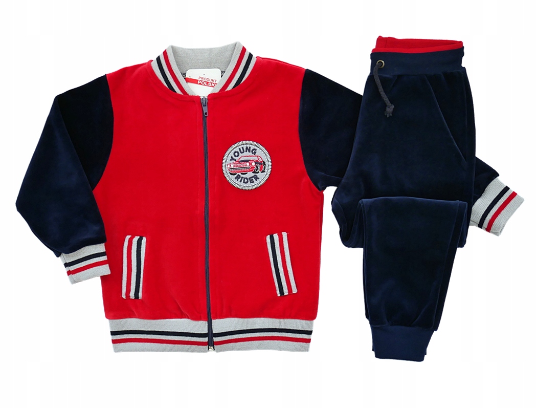 

Welurowy dres dziecięcy Welur Revaj 116 czerwony