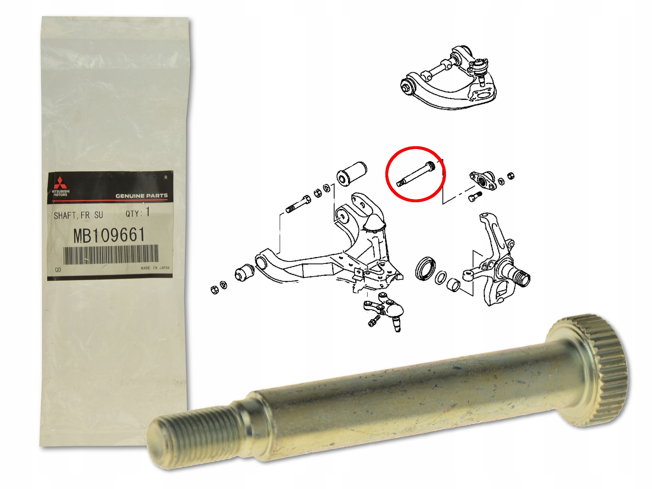 ŚRUBA WAHACZA DRĄŻKA SKRĘTNEGO PRZÓD MB109661