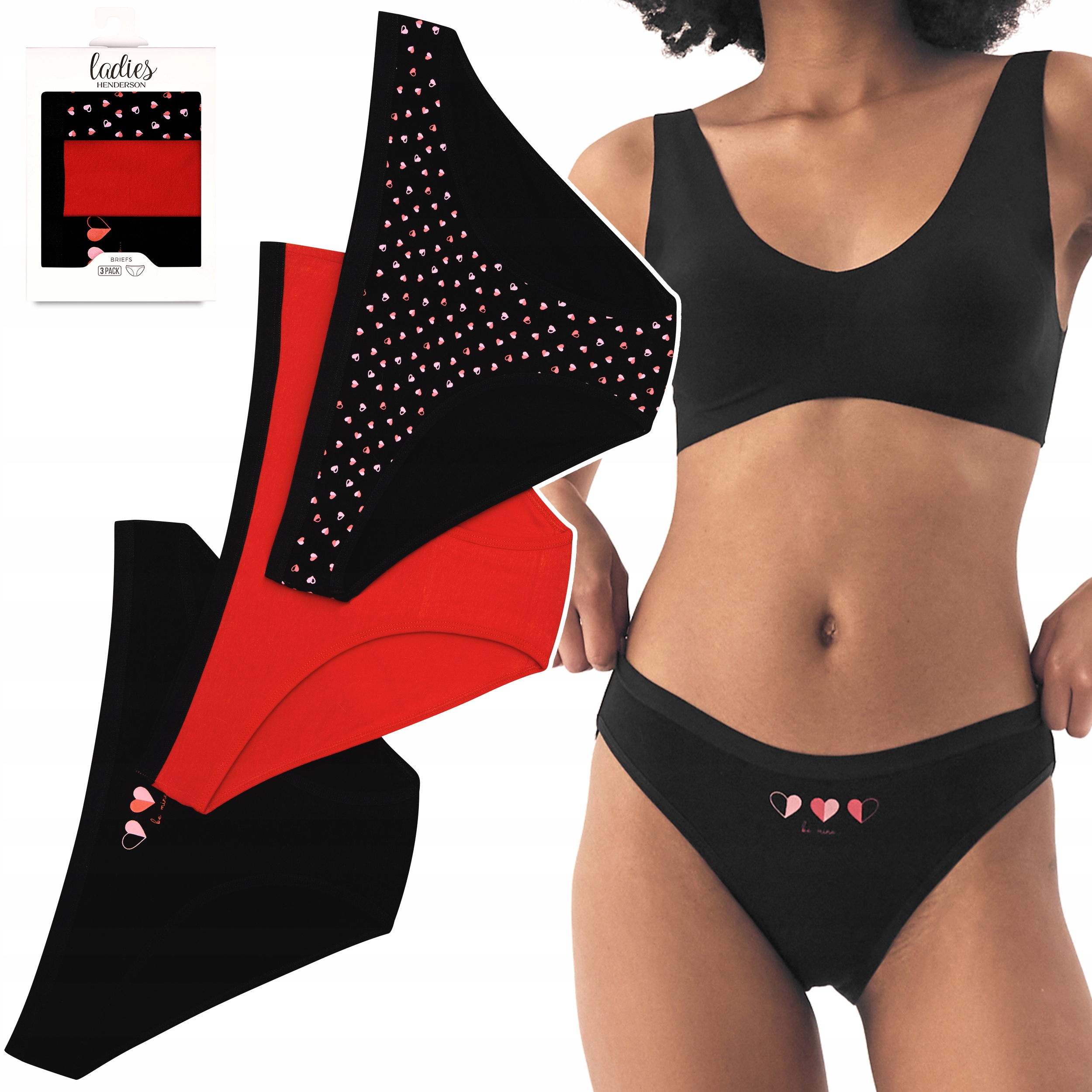 Kalhotky Dámské Henderson 36508-K077 kalhotky Bikini 3-PAK S
