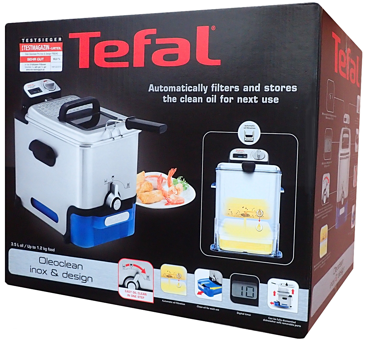 Fritéza Tefal FR8040 Pro Inox Tradiční 3.5 L 2300 W