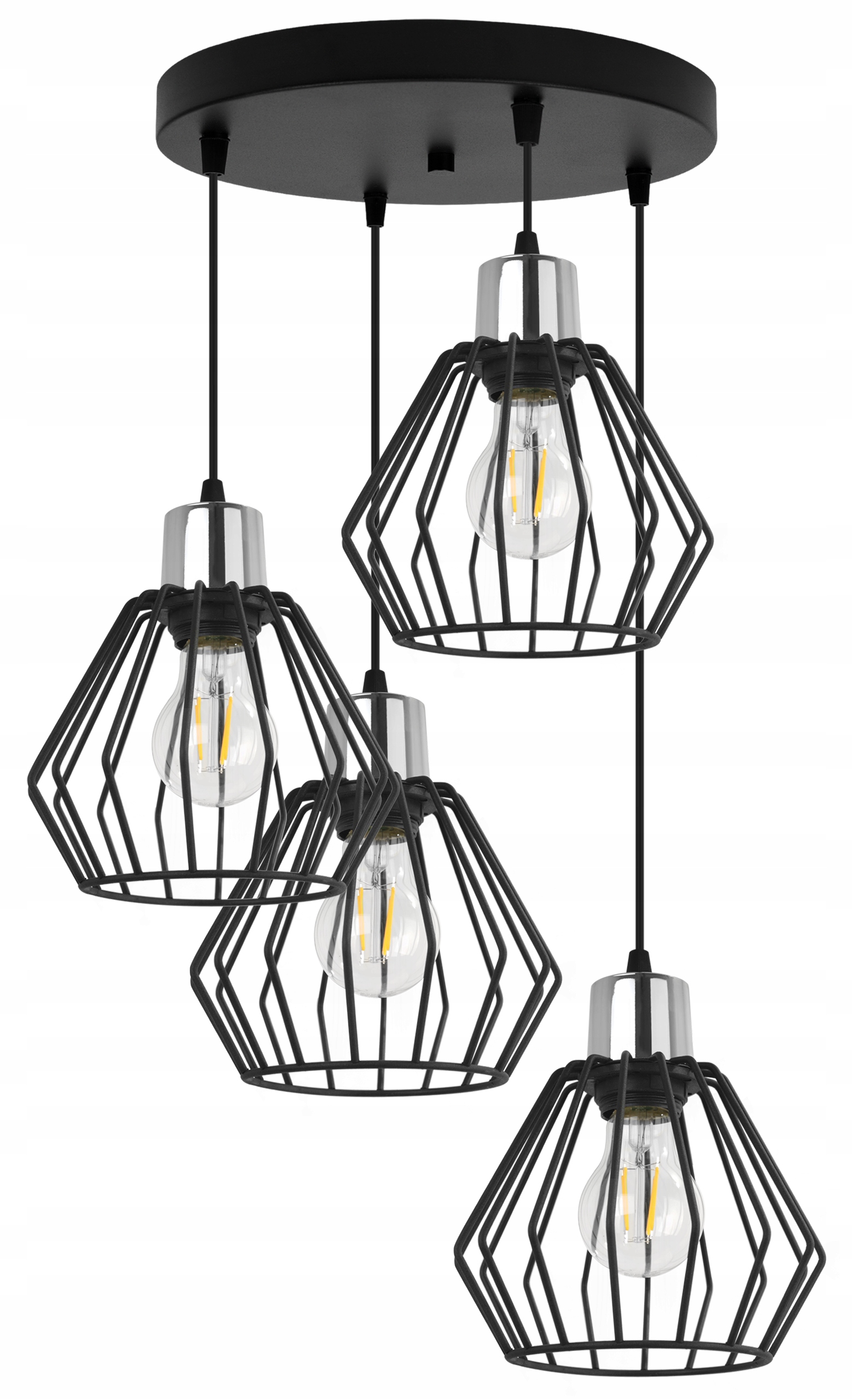 Stropná Závesná Lampa Luster Čierny Glamour Moderný Do Obývacej Izby