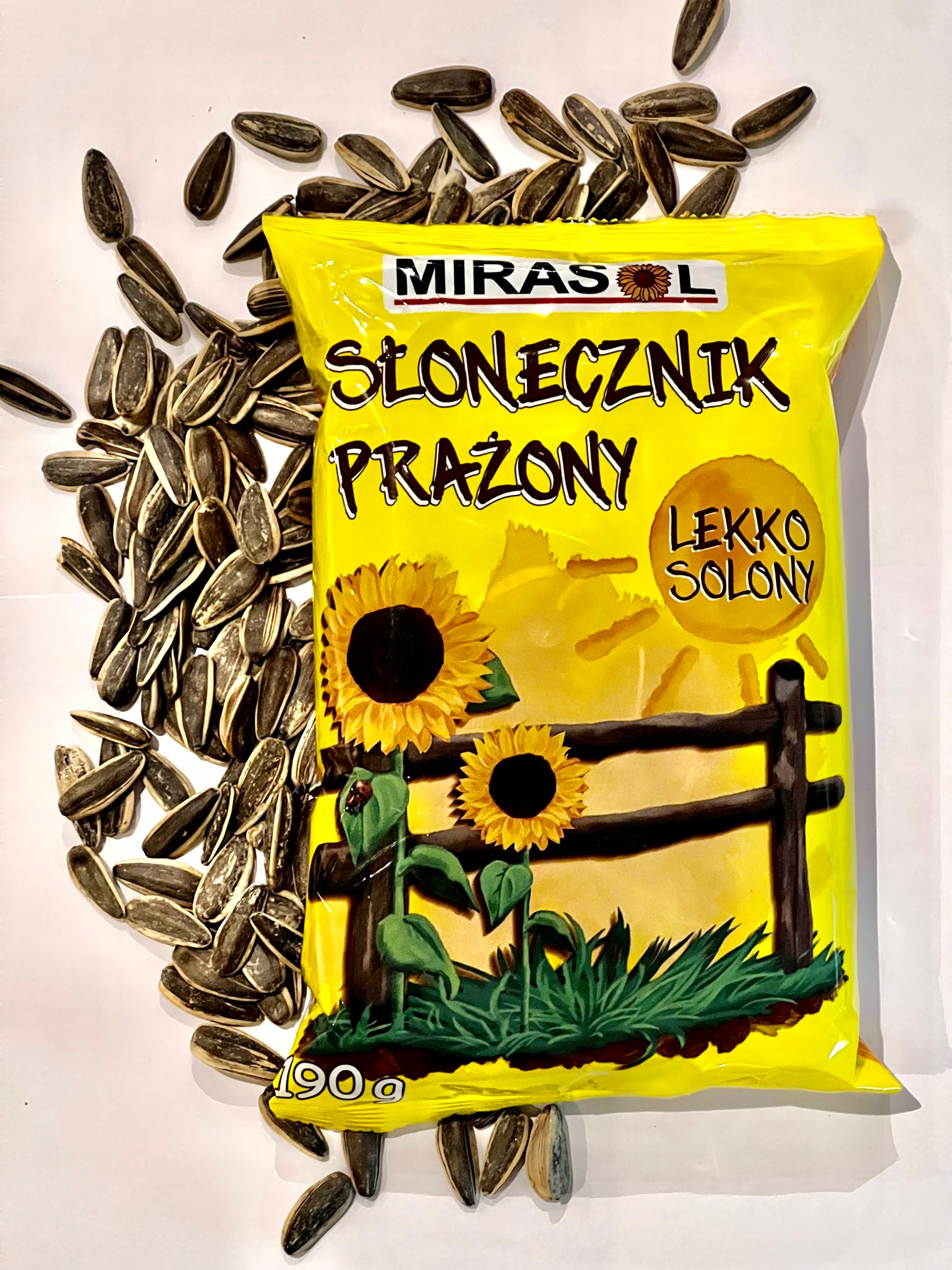 Słonecznik Mirasol Lekko Solony 190G Turecki Duże Prażone Ziarno
