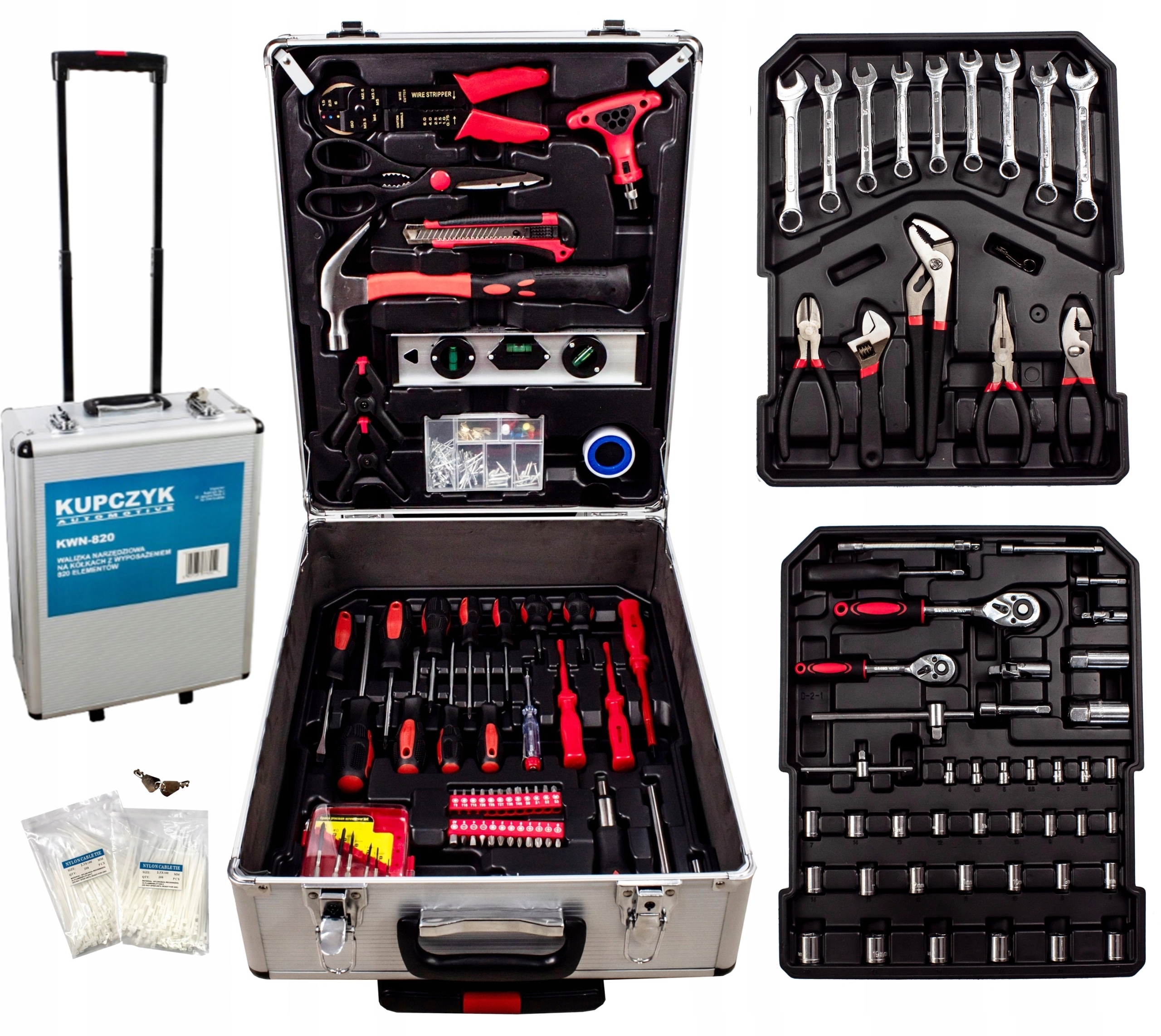 ZESTAW UNIWERSALNYCH NARZĘDZI W WALIZCE NA KÓŁKACH NA PREZENT EAN (GTIN) 5907737377052