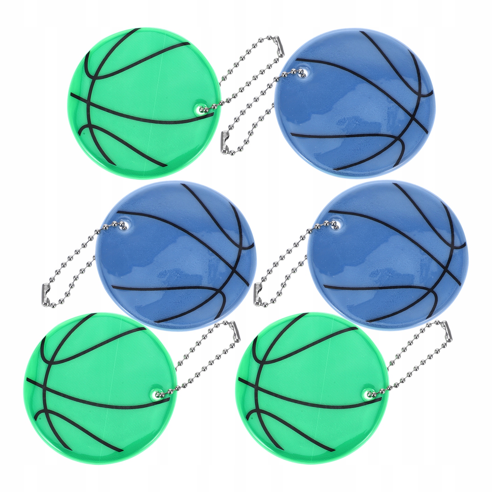 BASKETBALL PENDANT REFLECTIVE SHEET 6 PCS