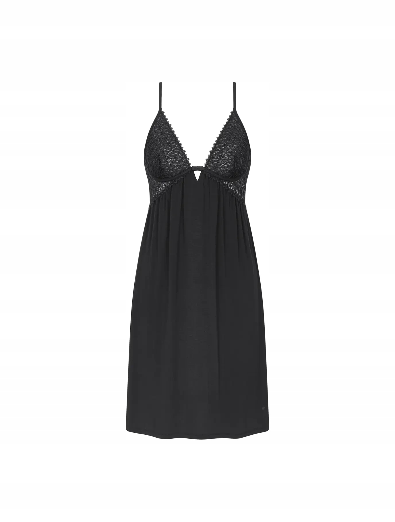 Košile Noční Dámská Úzká Ramínka Aura Spotlight Ndk Černá Triumph C