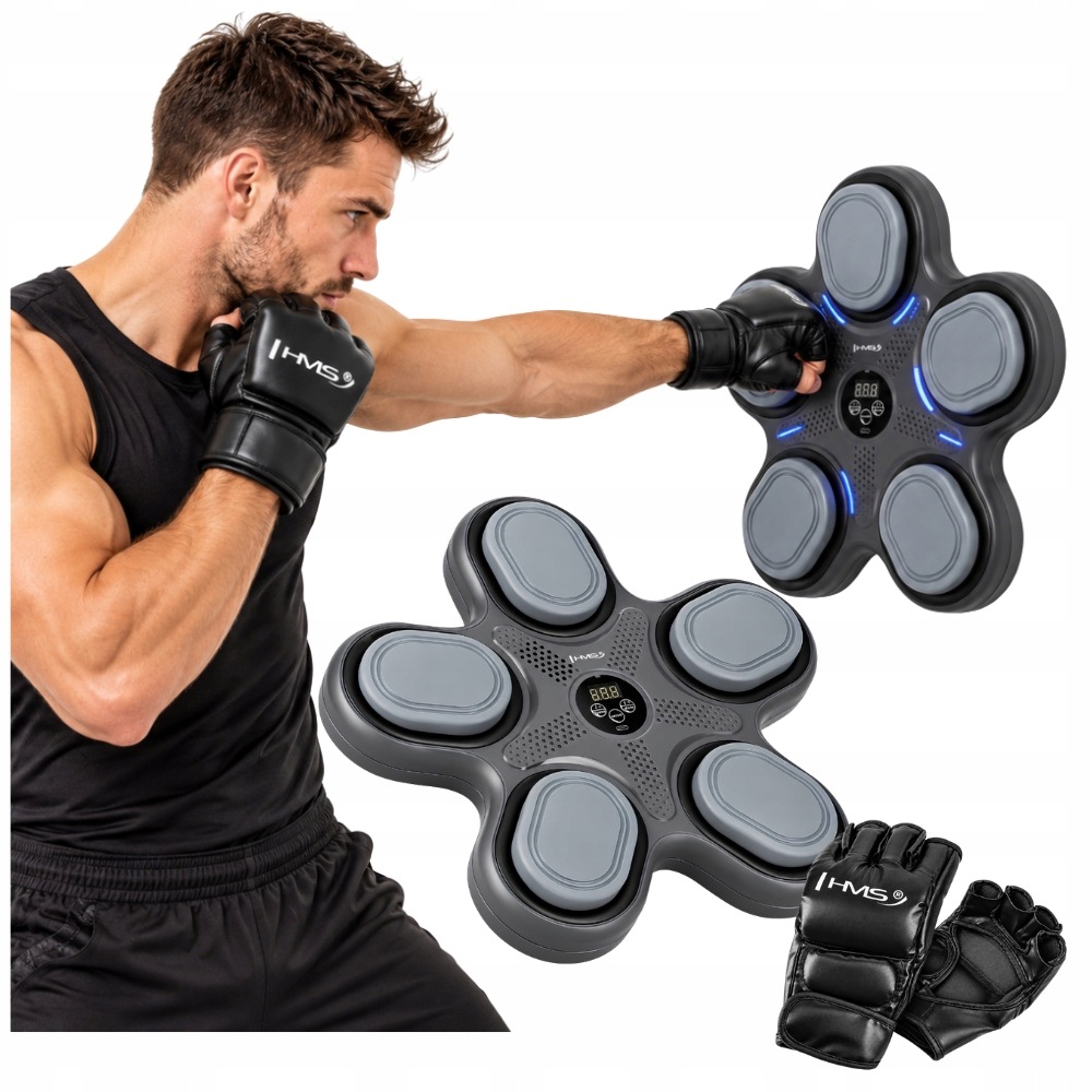 Elektronický boxerský štít Boxovací stroj Bluetooth reproduktor rukavice