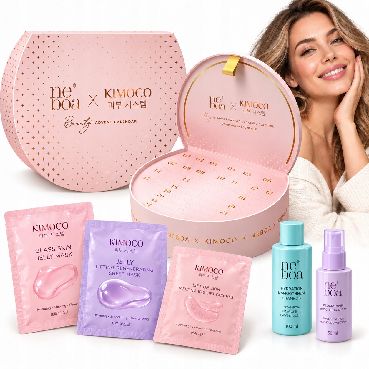 Adventní kalendář Neboa x Kimoco 24 Kosmetika Péče o vlasy Dárek