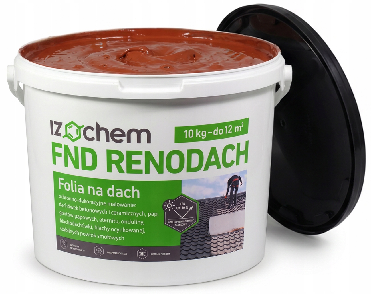 Barva na střechu Izochem Renodach cihlová 10 kg Plechovka Pozink Střecha
