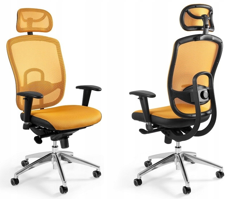 Ergonomiczny Fotel biurowy Vip żółty Unique obroto