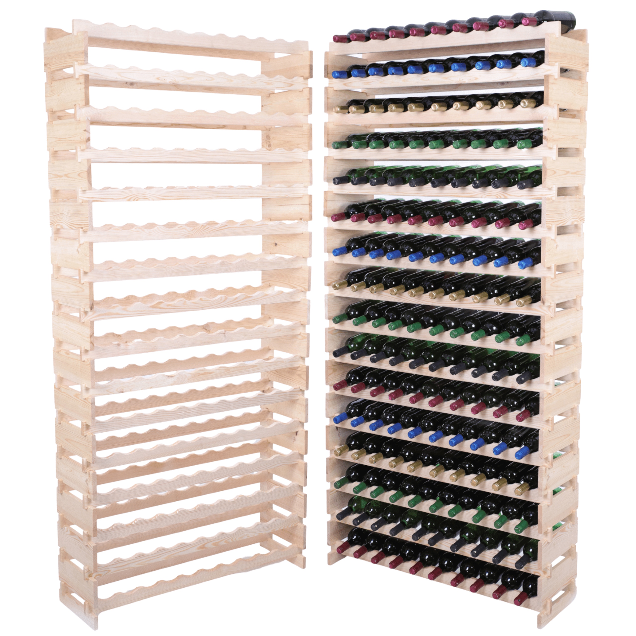 Stojan 160 bot modulový regál borovicové víno fľaše 16x10 stavať ako kocky