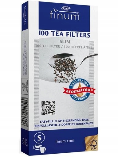 Levně Finum Papírové filtry na čaj na jedno použití velikost S 100 kusů