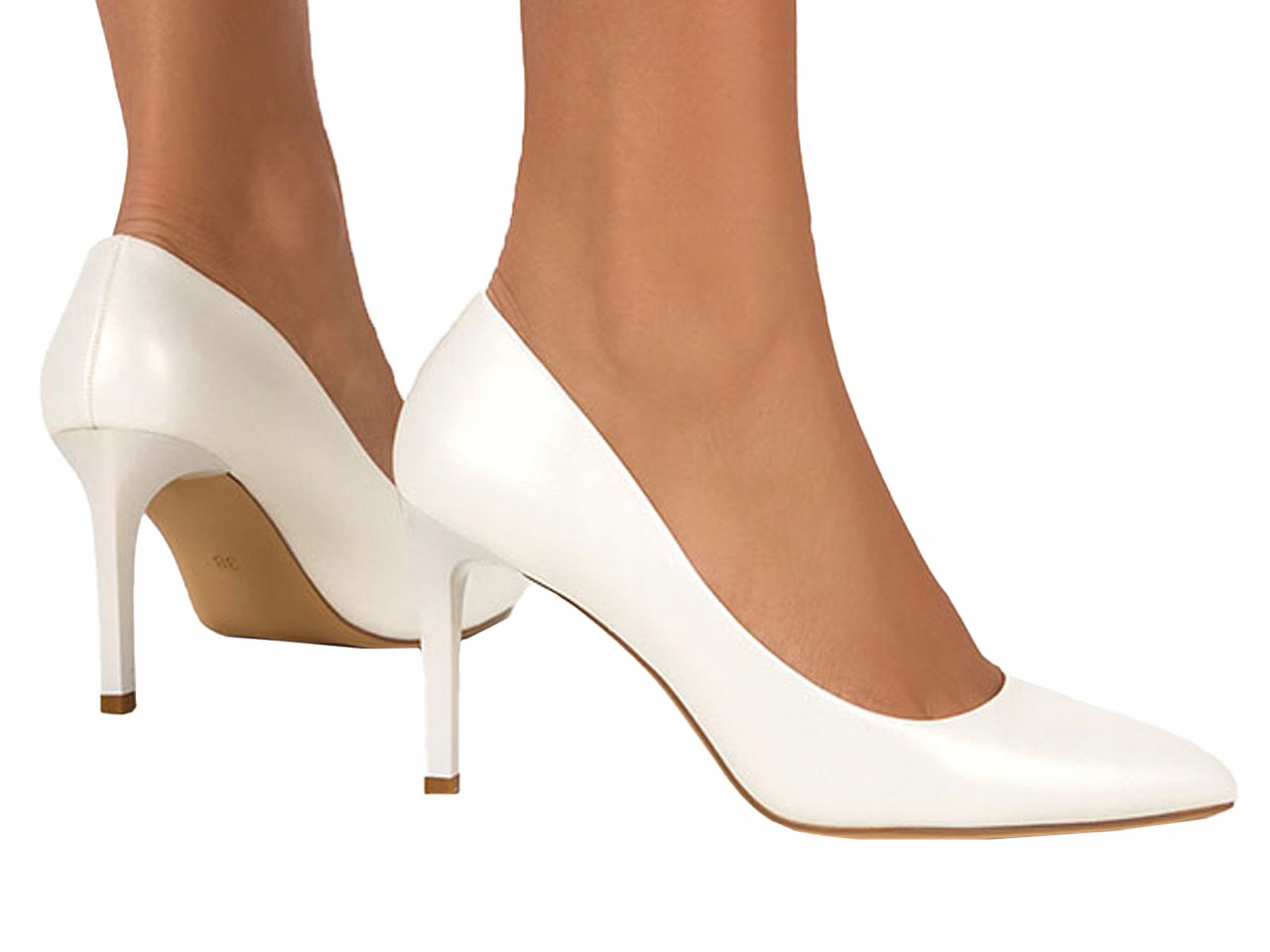 SZPILKI CZÓŁENKA DAMSKIE SZPIC WKŁADKA SKÓRA r 40