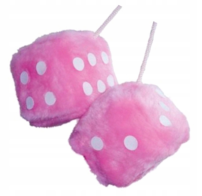 

Ozdobne Q4R61 Na Lusterko Różowe 2SZT Kostki Kości