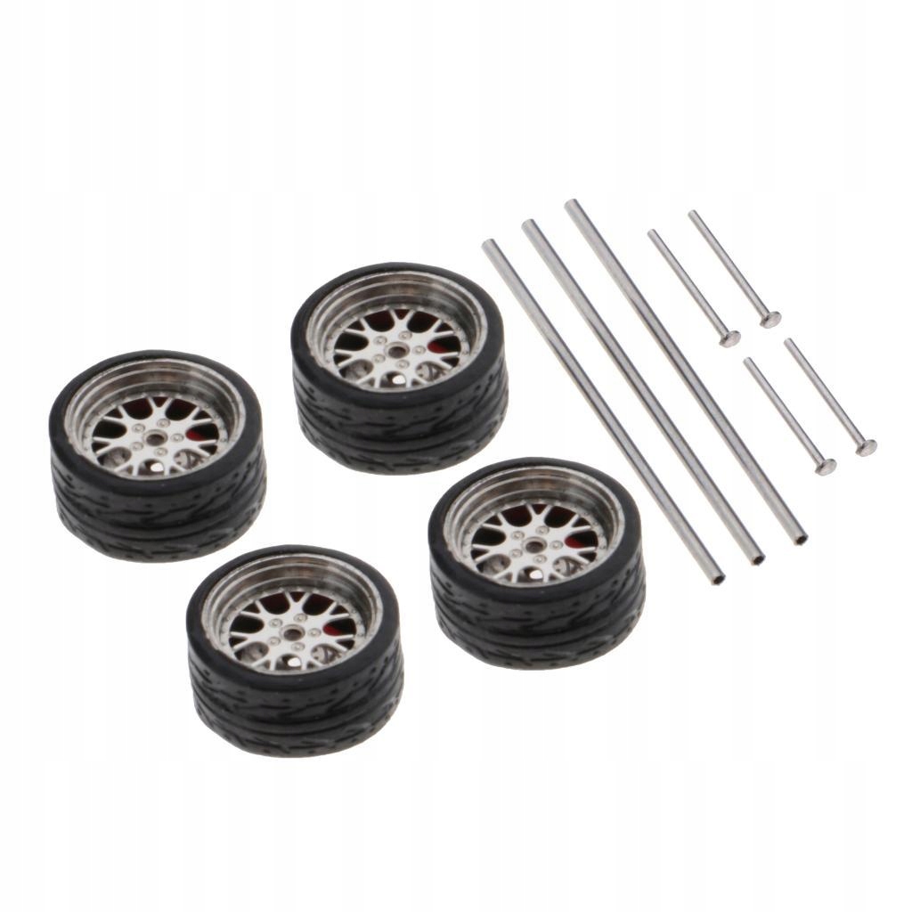 Gumowe zmodyfikowane koła pojazdu w skali 1/64 3 Długość 0.1 cm