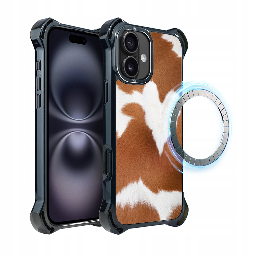 Pouzdro pro iPhone 16 Plus Ibizu DropGuard Ultra s MagSafe, Alpská kráva