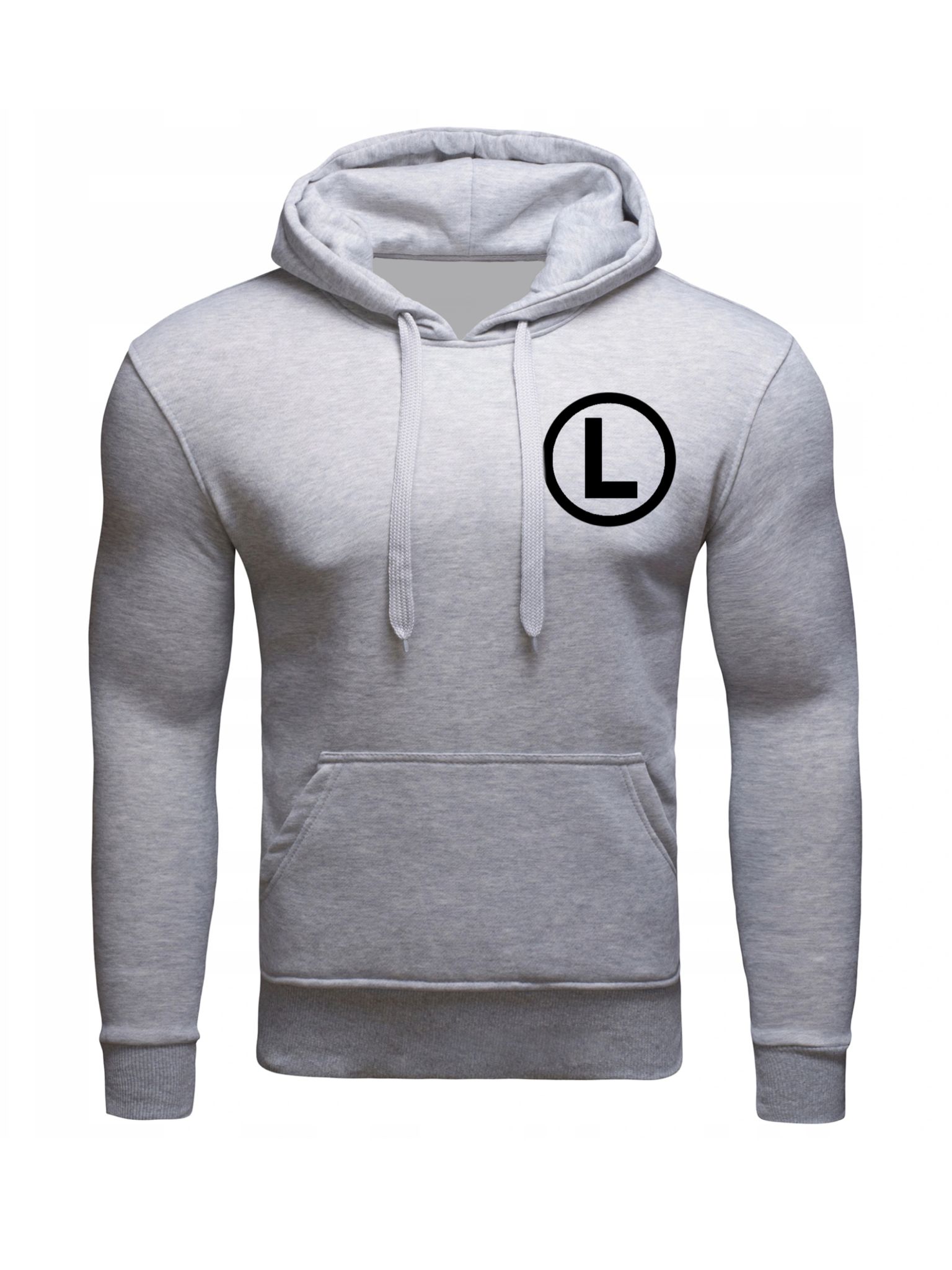 BLUZA Z KAPTUREM LEGIA MĘSKA SZARA XL