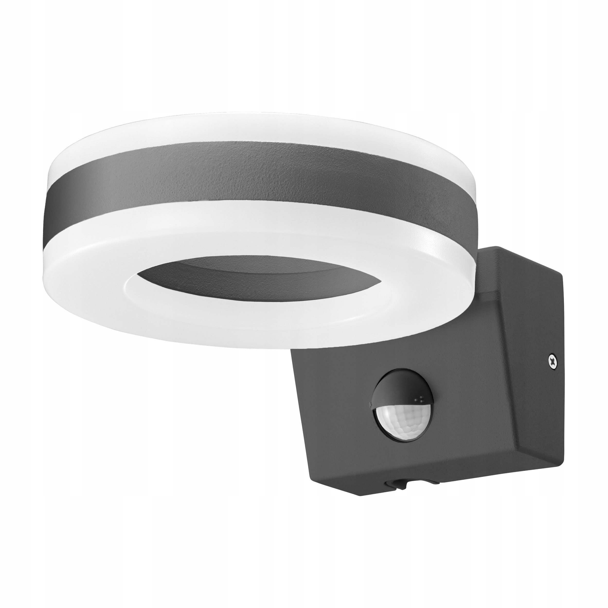 Lampa ścienna elewacyjna Led z czujnikiem ruchu i zmierzchu 20W Szara IP65
