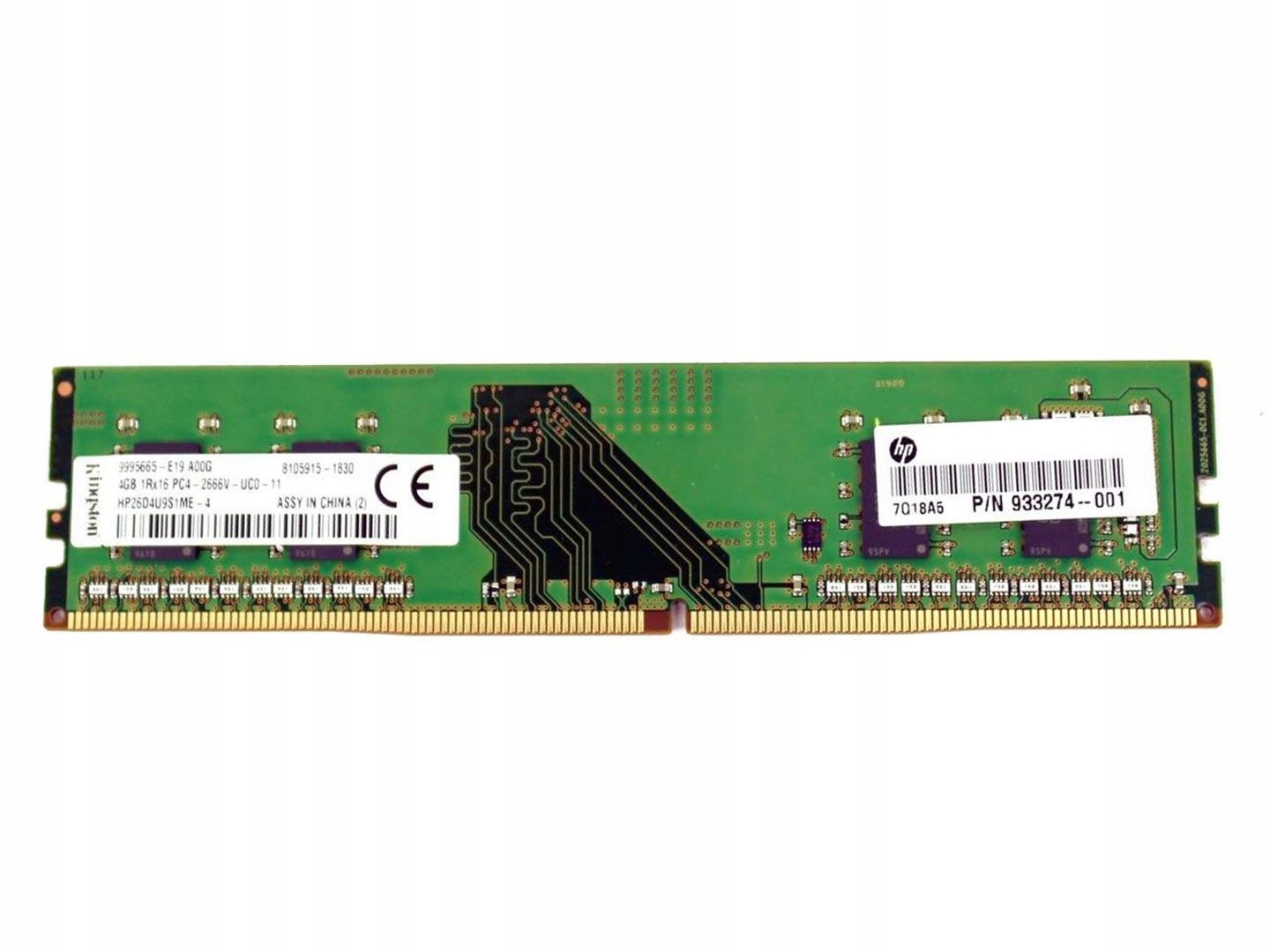 Pamięć RAM Kingston 4GB DDR4 2666MHz PC4-2666V HP26D4U9S1ME-4 CL19 ...