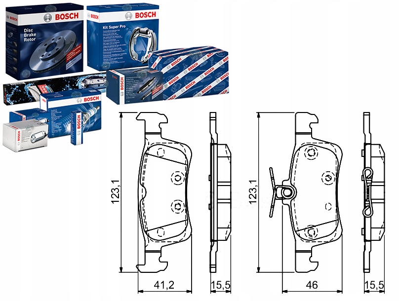 Brzdové Destičky Peugeot Zadní 308 1,2-2,0 13- Bosch Sada pro řidiče #35