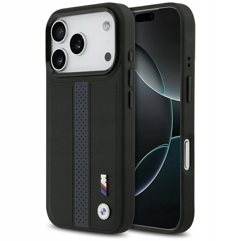 Bmw M Perforated Stripe Logo MagSafe – Pouzdro pro iPhone 17 Pro (modré)