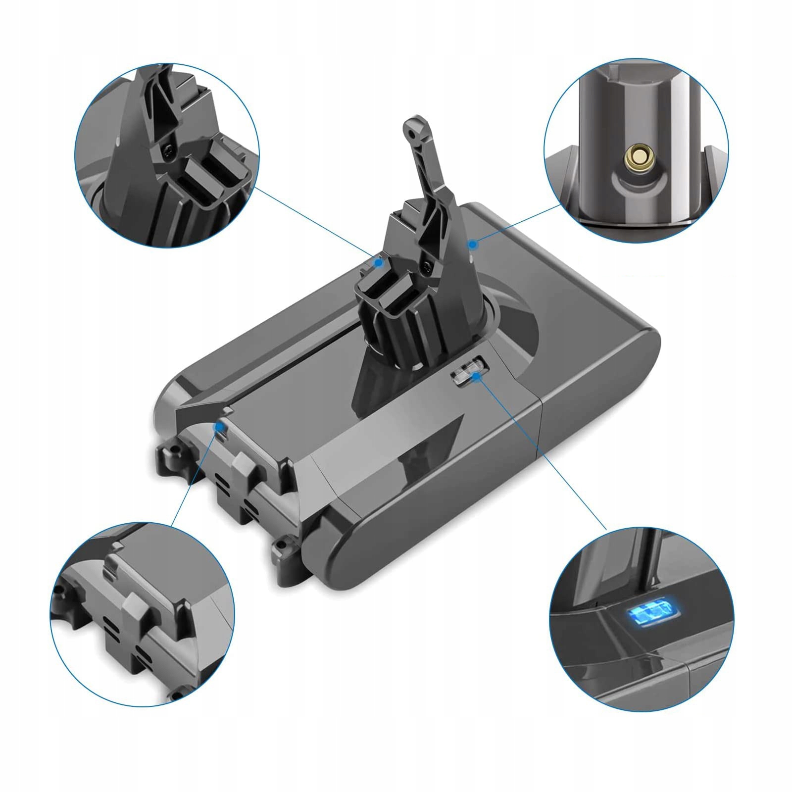 Bateria do Dyson V8 SV10 Animal Absolute 21.6V Technologia akumulatora litowo-jonowy (Li-Ion)