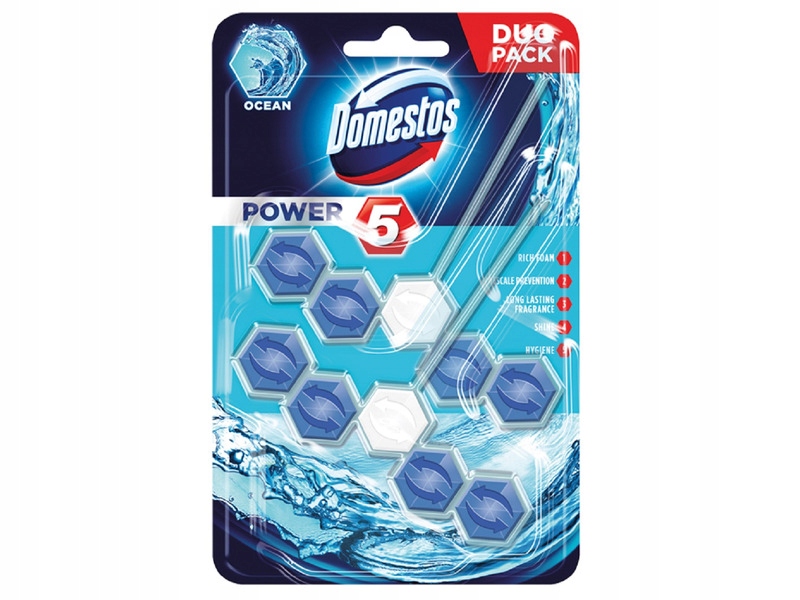 

Kostka do Wc Domestos Power 5 Ocean 2x55g