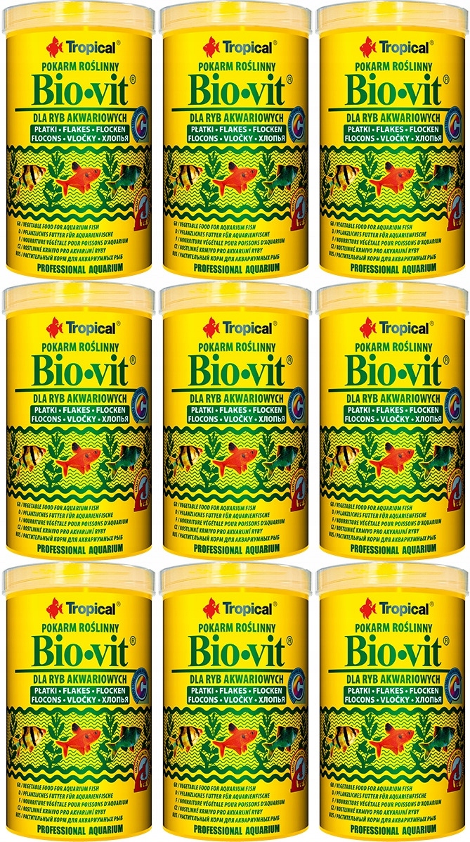 Tropical krmivo pro ryby Bio-vit Puszka 9x100 ml