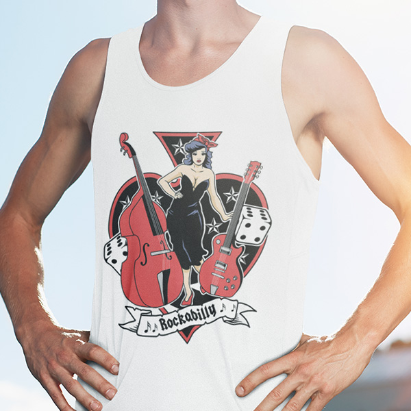 TANK TOP HORROR/ROCK ROCKABILLY GIRL 50S Rozmiar L