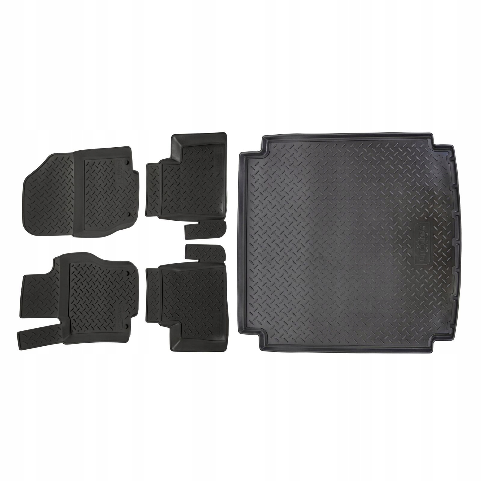 Gumové rohože a vanička do kufra pre Mercedes Gl X164/M W164 2005-2011 5ks