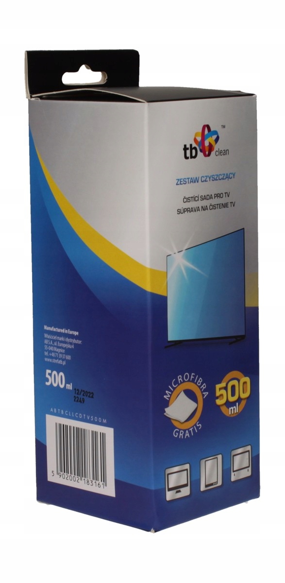 

Tb Clean Zestaw płyn do Tv 500 ml mikrofibra