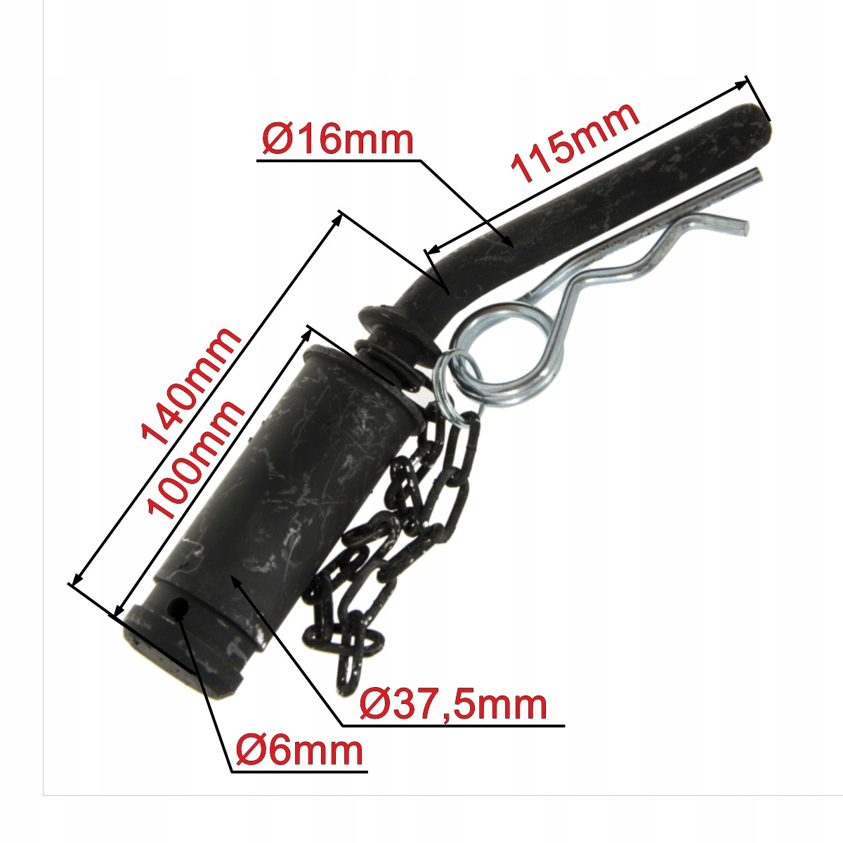 Sworzeń Bolec zaczepu transportowego C-360 C360 Producent części Agromet