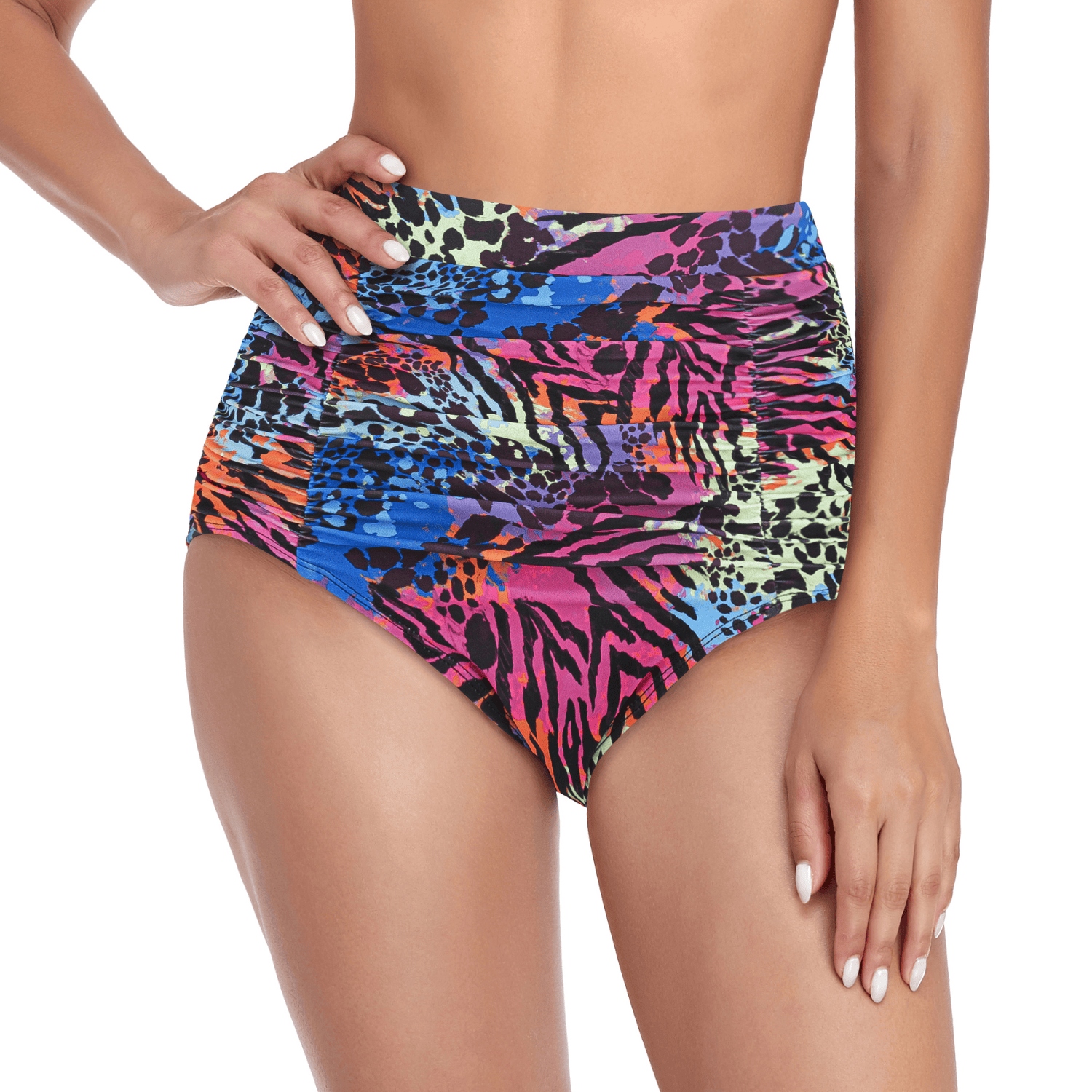 Wysoki strój kąpielowy Relleciga Animal Print XXL