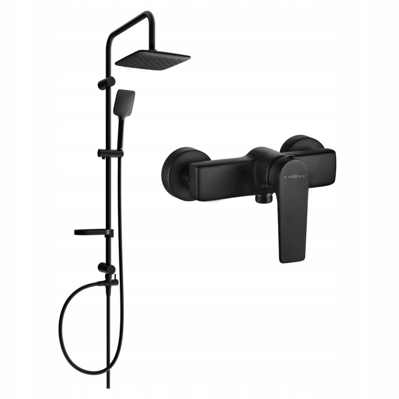 Mexen Sven odkrytý sprchový set, Černá