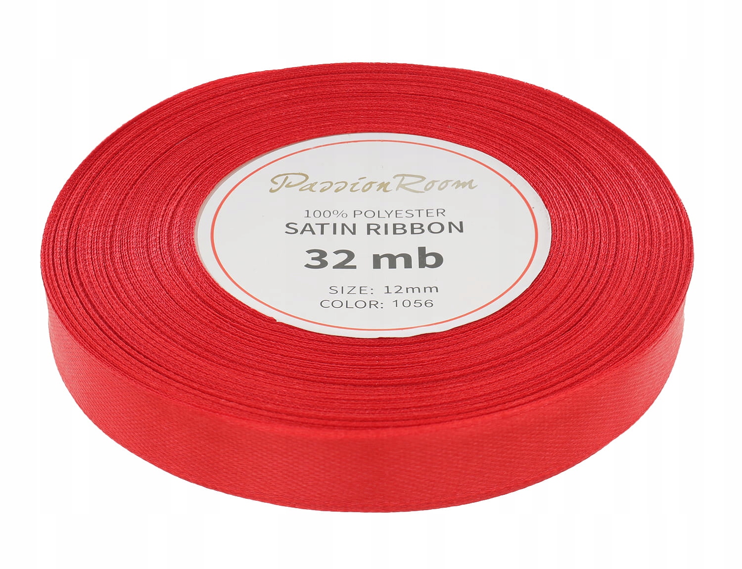 Wstążka satynowa atłasowa 12mm 32mb czerwona