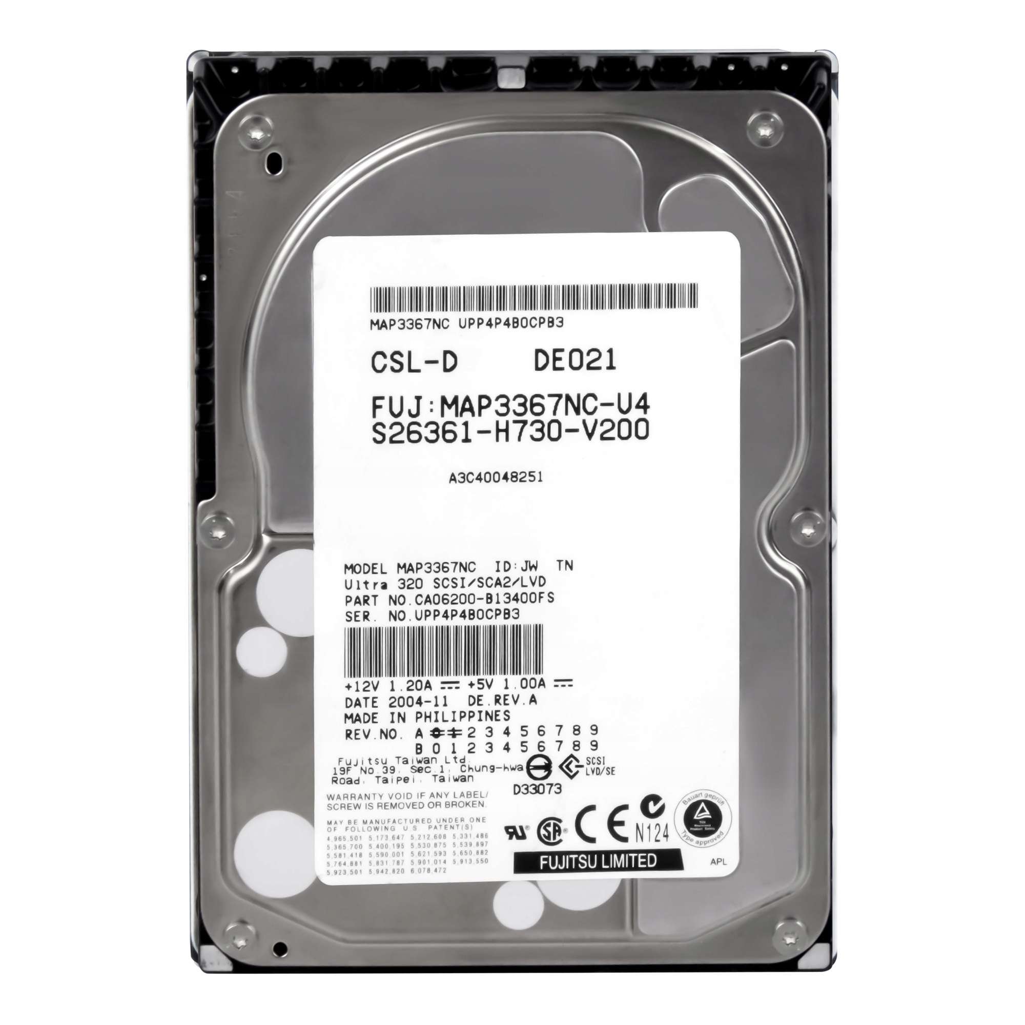 Pevný disk Fujitsu MAP3367NC 36GB Scsi 80PIN 10K