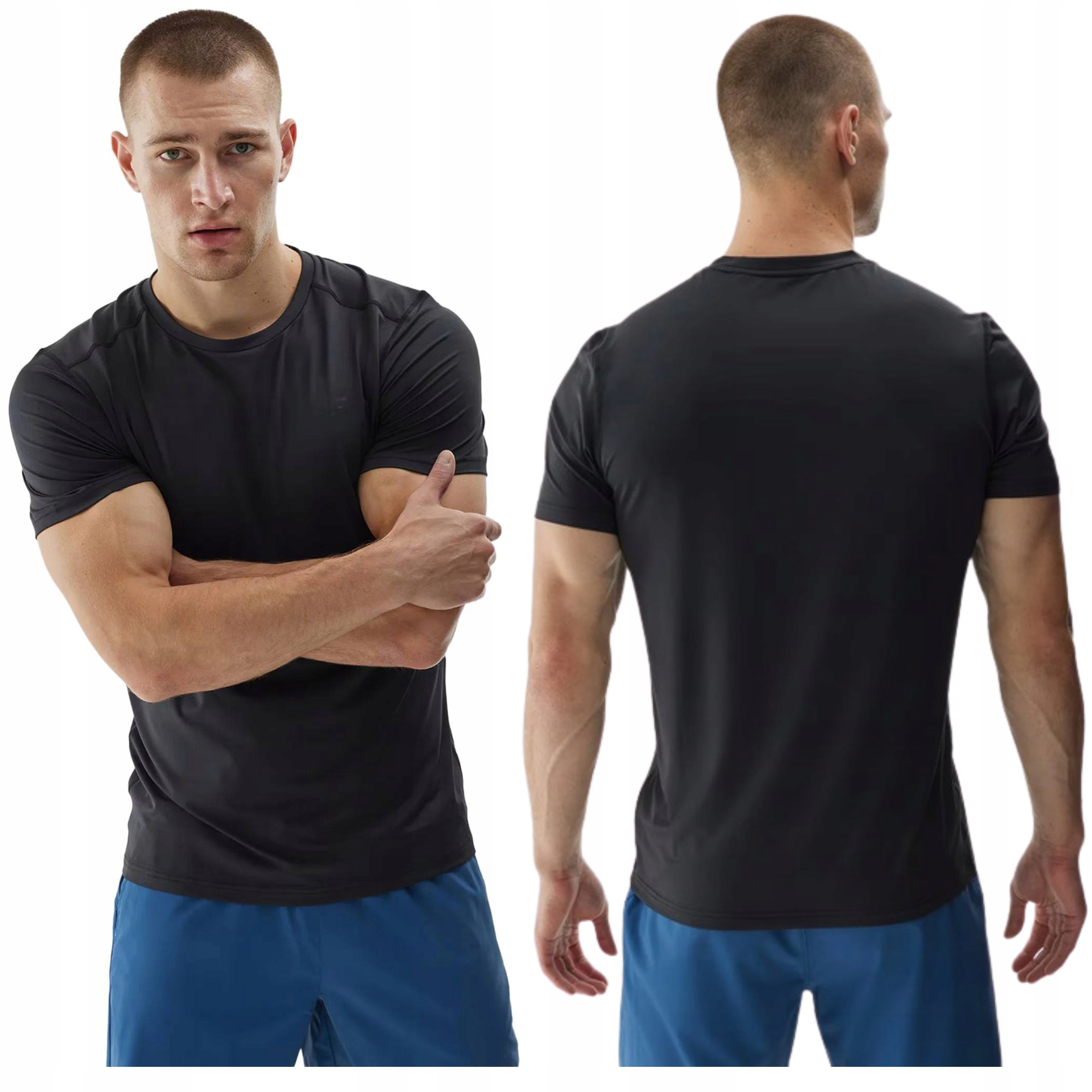 4F T-shirt Koszulka męska Czarny