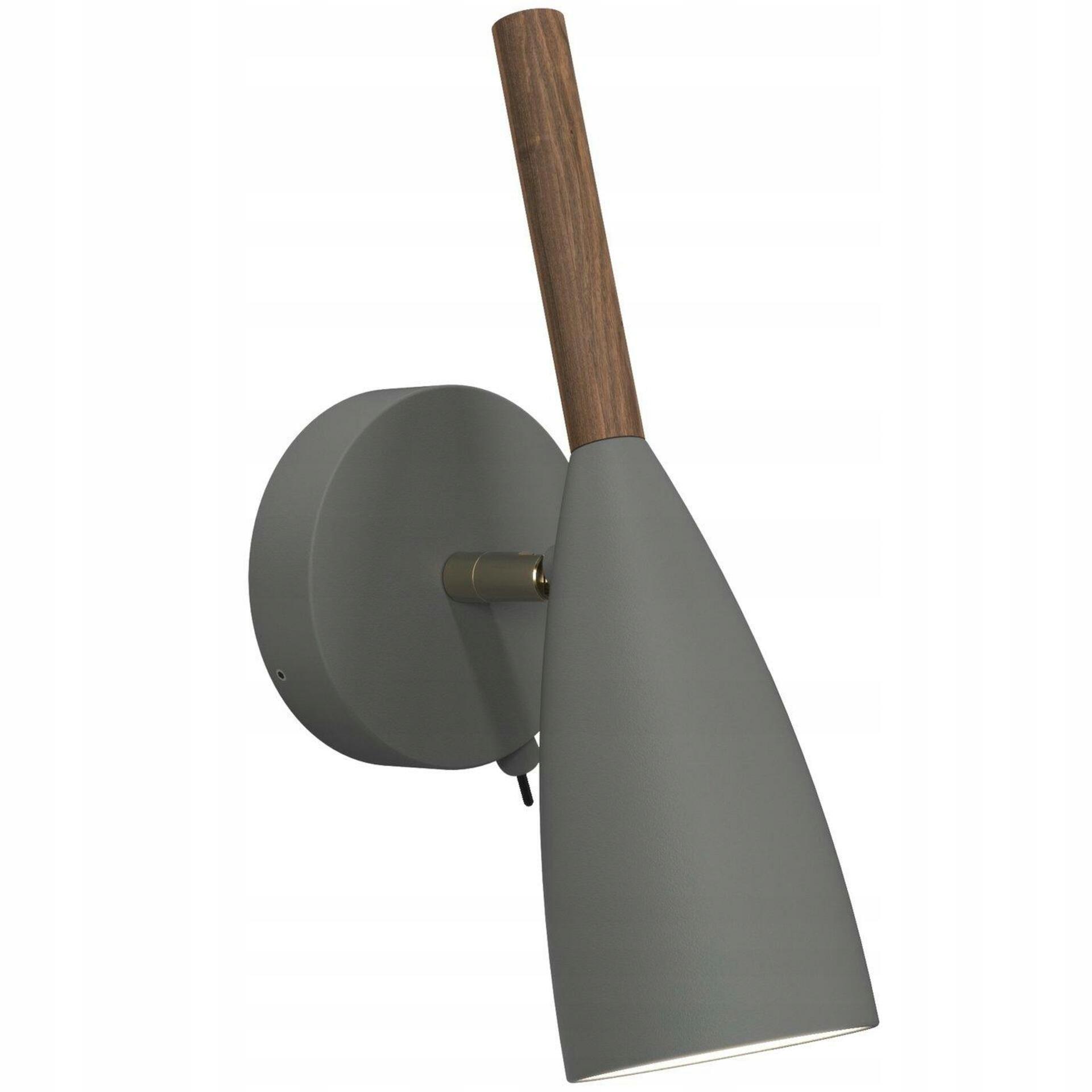Nordlux Pure 78271011 nástenné svietidlo šedé, kov/orech, GU10, 26 cm