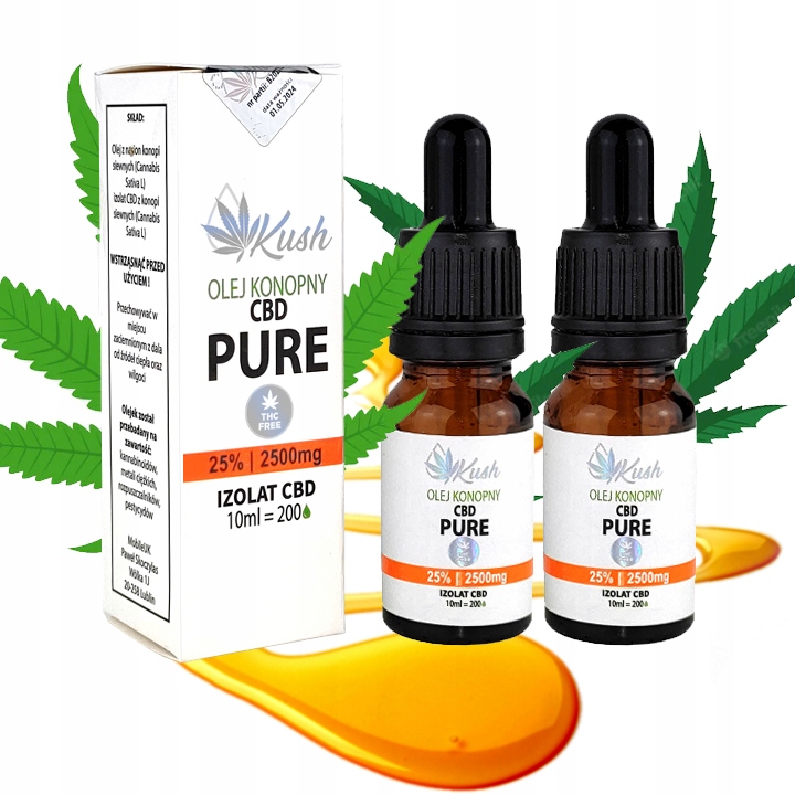 

Olejek Konopny Kush Cbd Pure 25% 5000 mg 2x 10ml