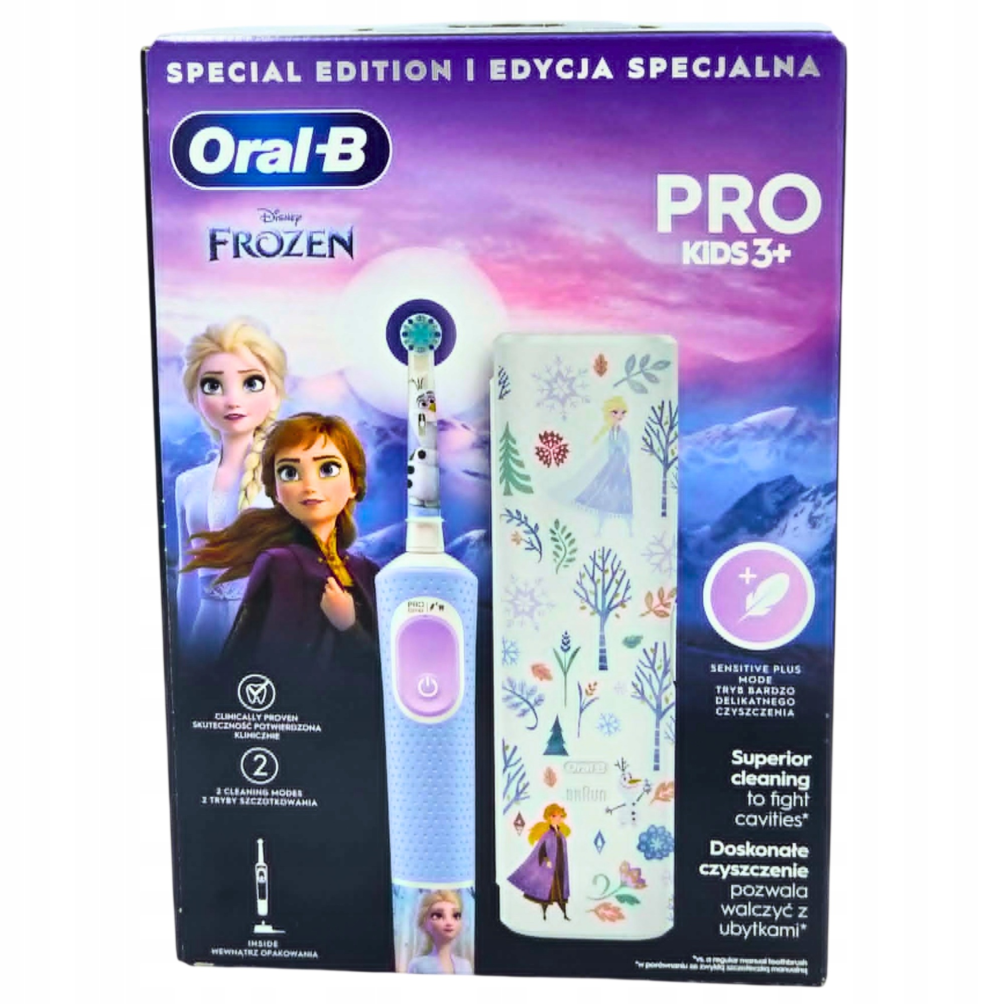 Oral-B Pro Kids 3+ Superior Cleaning Frozen Szczoteczka elektryczna Etui