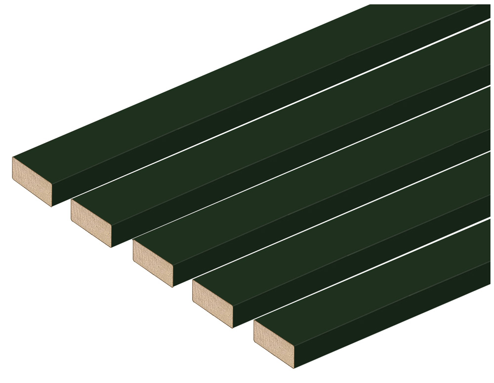 Lamele ścienne 3D zestaw 36 szt 28x12MM wąska deska butelkowa zieleń