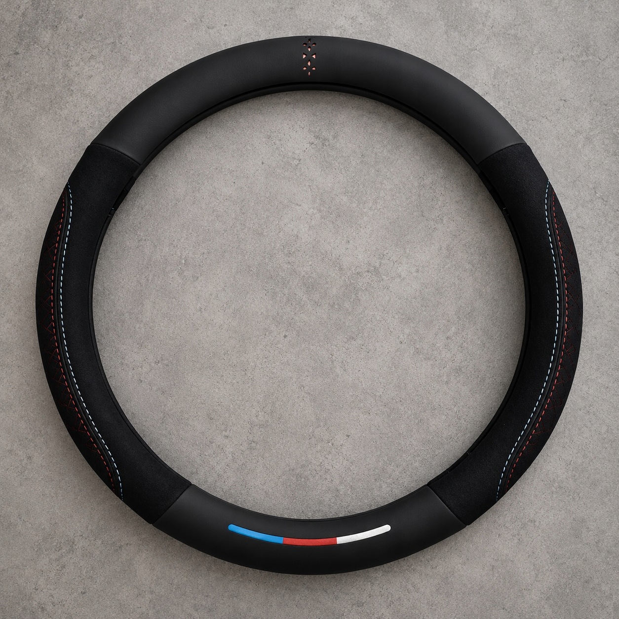 Pokrowiec na Kierownicę Zamszowy Alcantara Sportowy 37-38cm