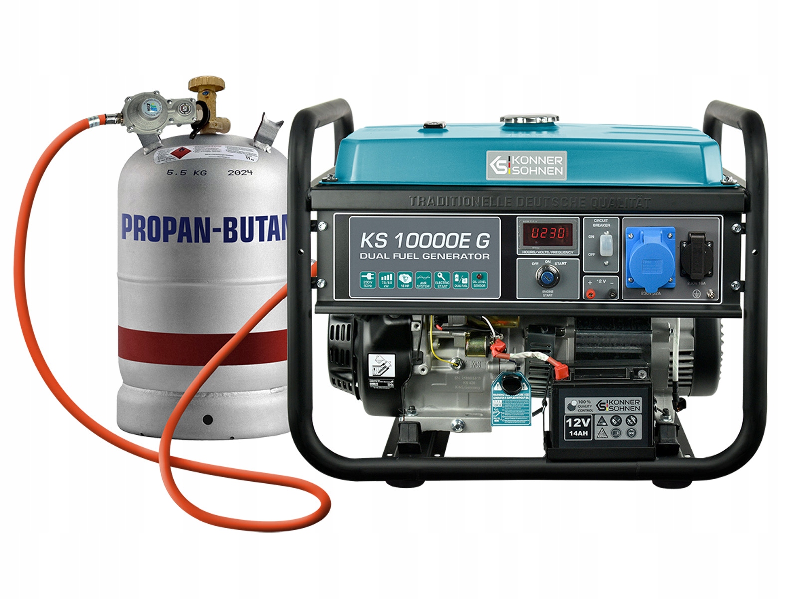 Hybridní elektrocentrála Könner & Söhnen 7,5 kW 8,0 kW Ks 10000E G