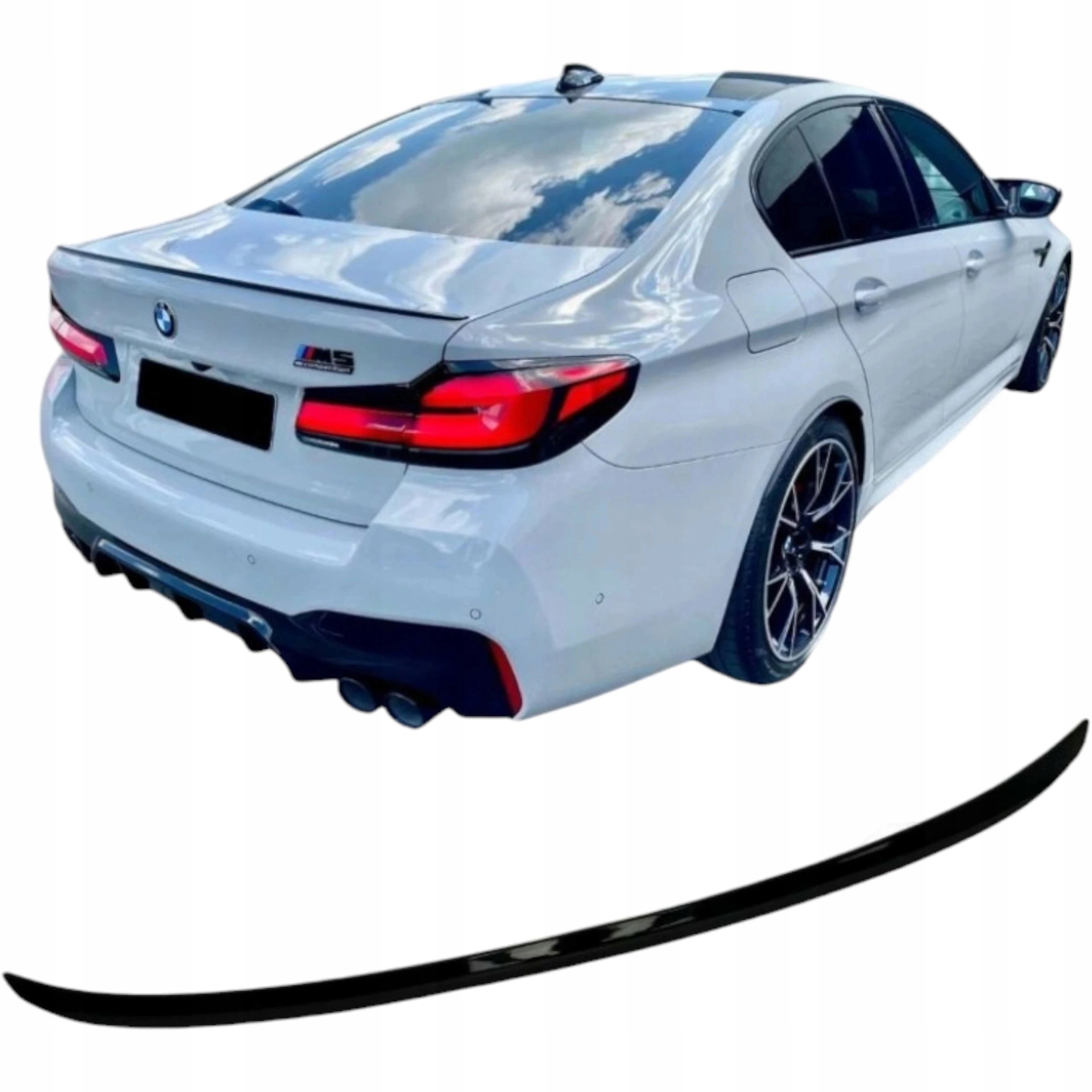 Bmw G30 17- Spoiler Lotka Cs Černý Lesk Spojler Krytka na Klapku M5