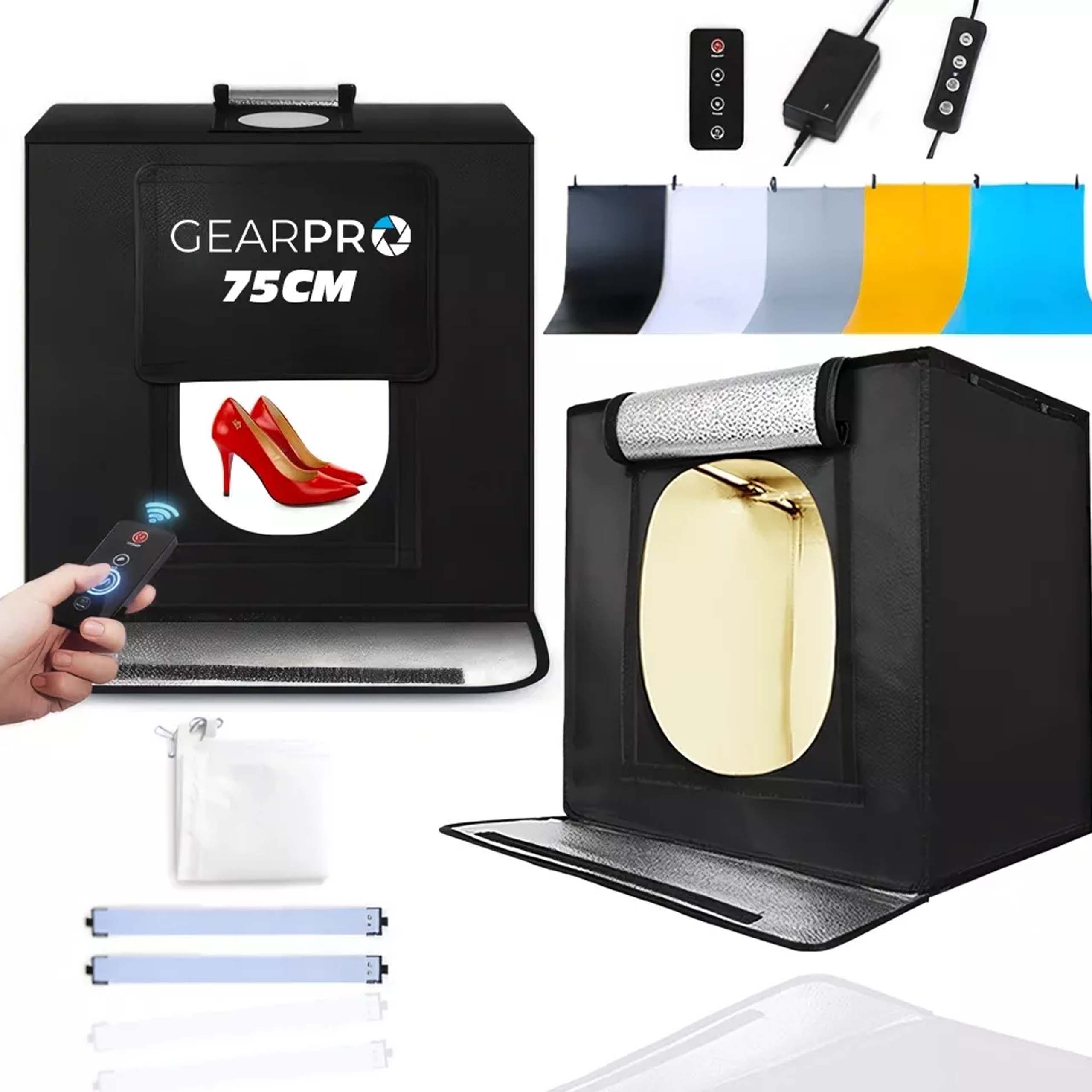 NAMIOT BEZCIENIOWY 75x75cm LED 5500K 60W DO FOTOGRAFII ZDJĘĆ PILOT 5X TŁO