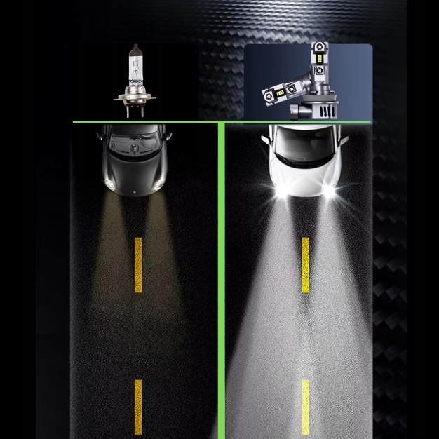 ŻARÓWKI H11 LED ŻARÓWKA H11 LED H11 BIAŁE ŚWIATŁO +1000% CANBUS HOMOLOGACJA Napięcie 12 V
