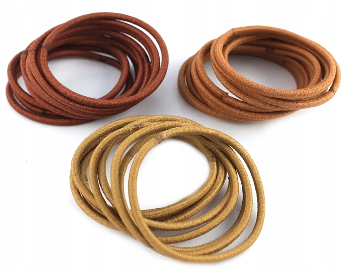 GUMKI DO WŁOSÓW BRĄZOWY MIX ZGRZEWANE - 30 SZTUK Marka Inna marka